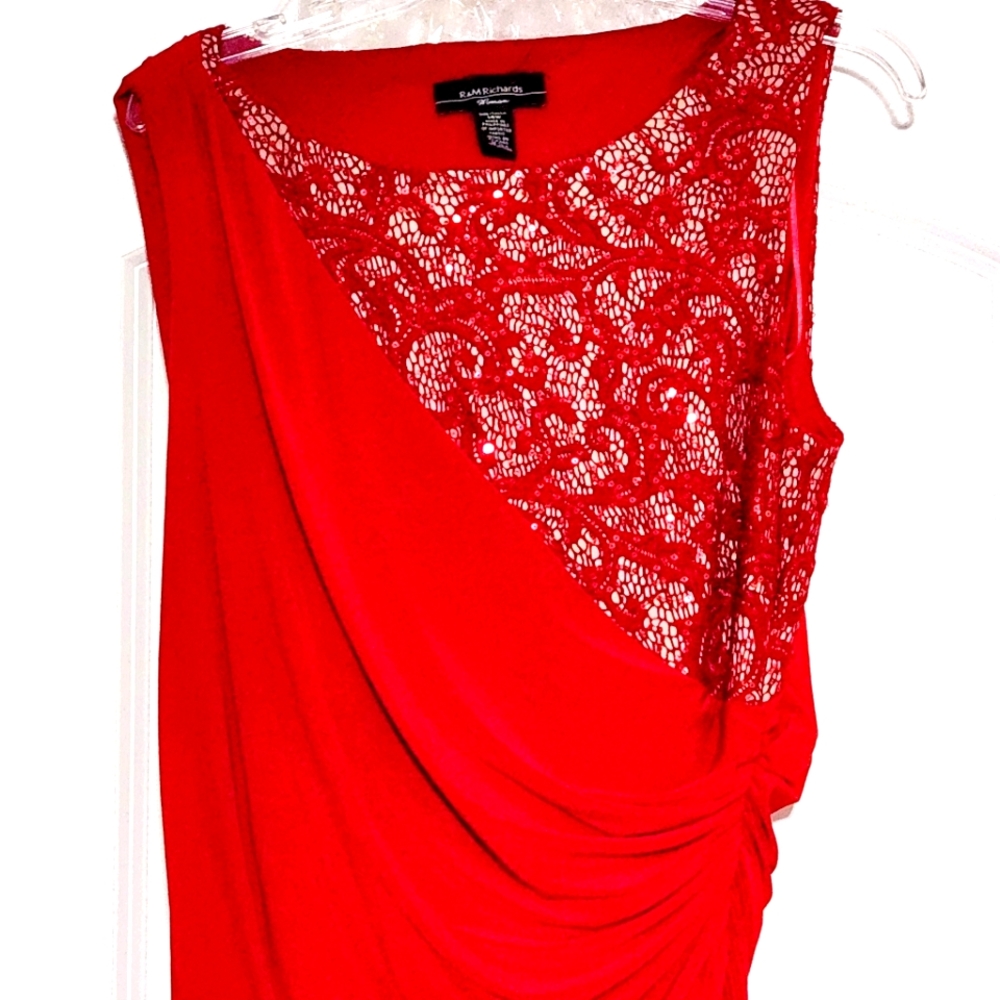 Red R & M Richards Dress - size 14W